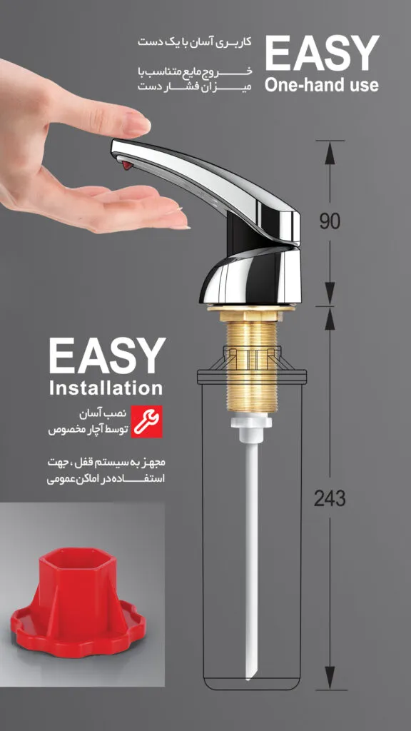 نصب آسان جامایع توکار ایمن آب مدل های سینک