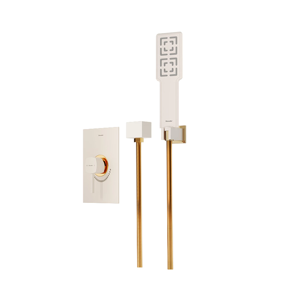 شیر حمام توکار شودر Shouder مدل رومر BRASS - تیپ دو.شیری طلایی