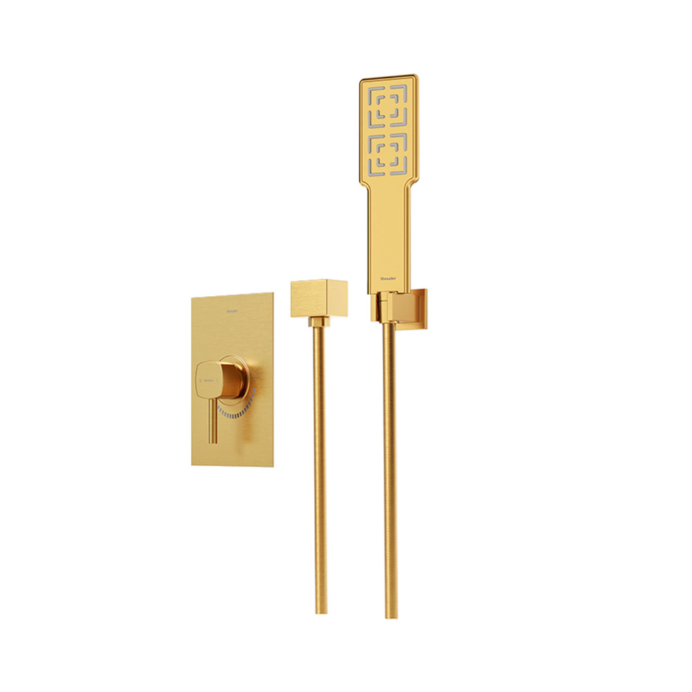 شیر حمام توکار شودر Shouder مدل رومر BRASS - تیپ دو.طلایی مات