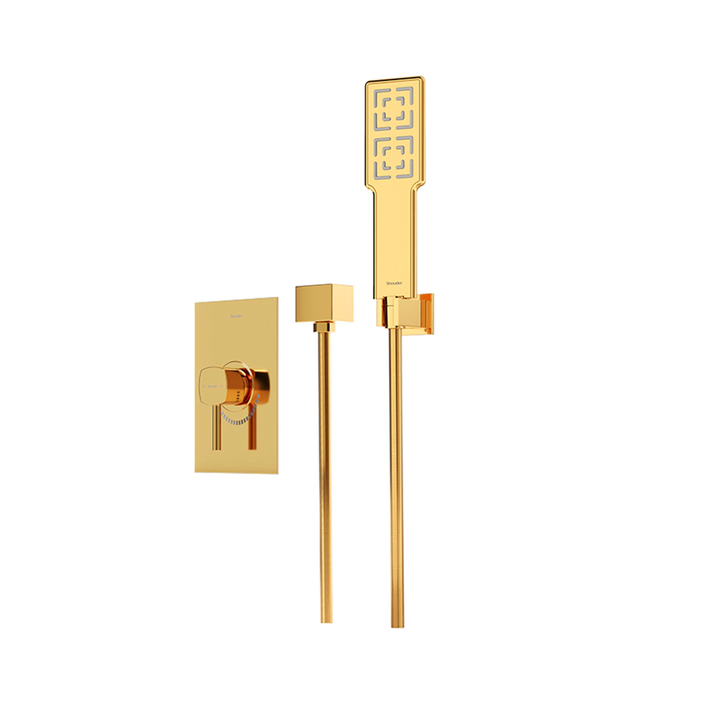 شیر حمام توکار شودر Shouder مدل رومر BRASS - تیپ دو.طلایی