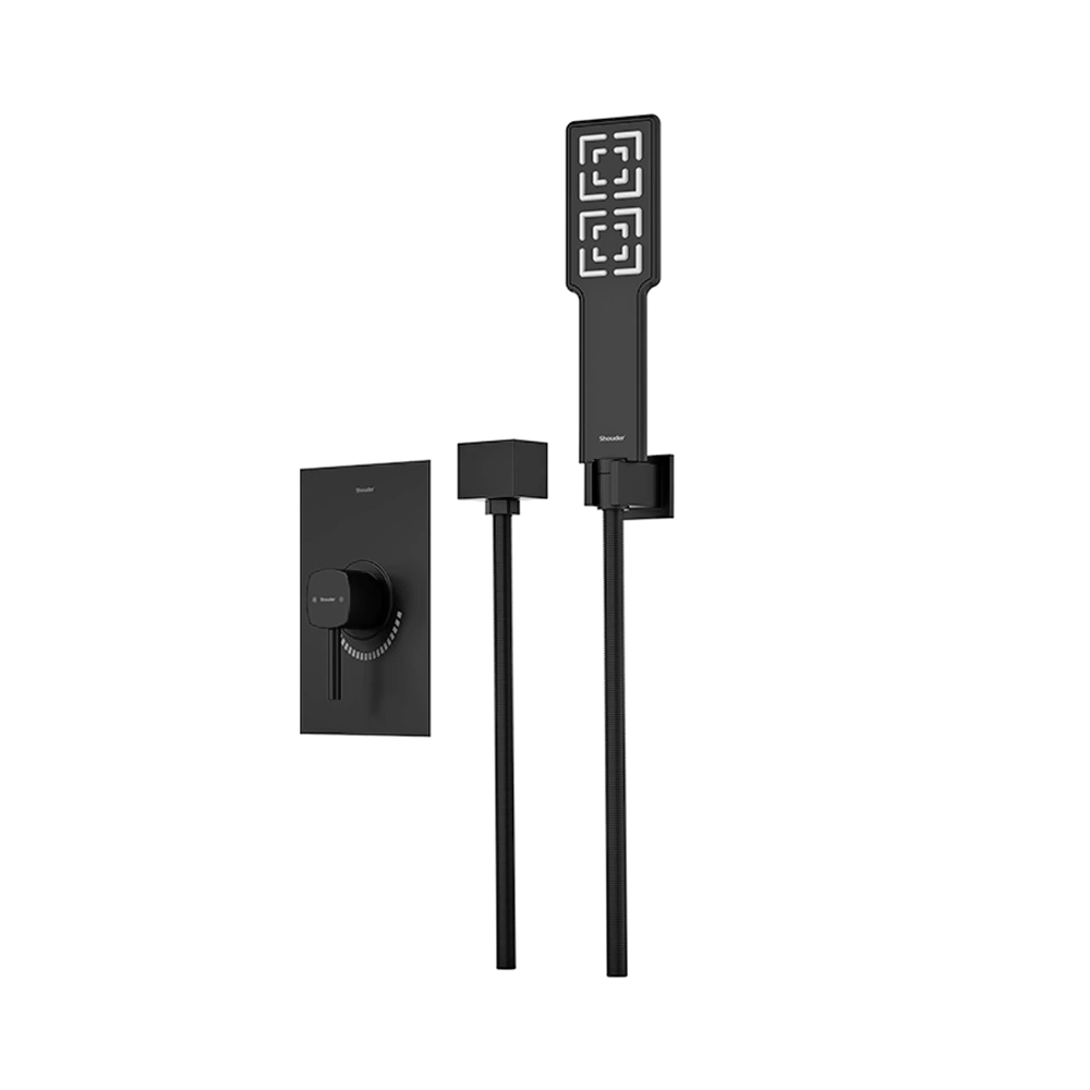 شیر حمام توکار شودر Shouder مدل رومر BRASS - تیپ دو.مشکی