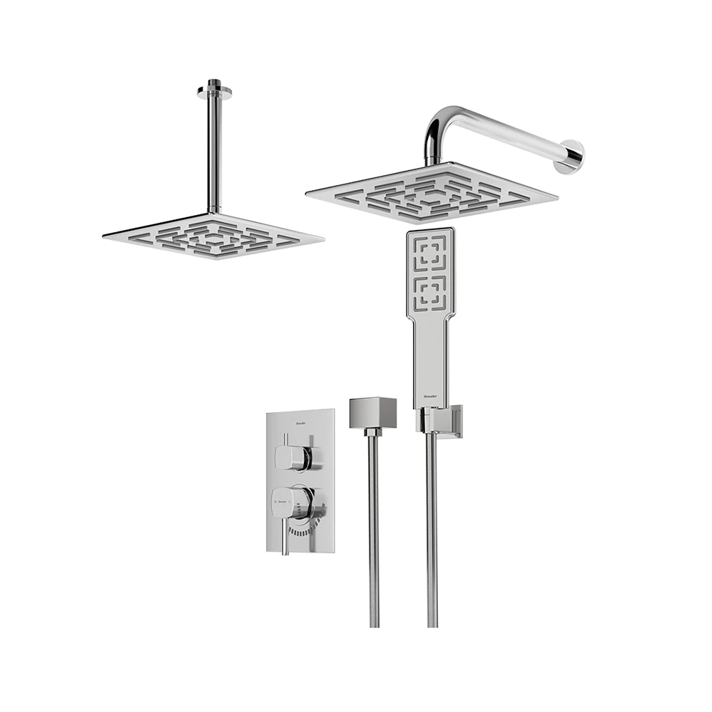 شیر حمام توکار شودر Shouder مدل رومر BRASS - تیپ سه