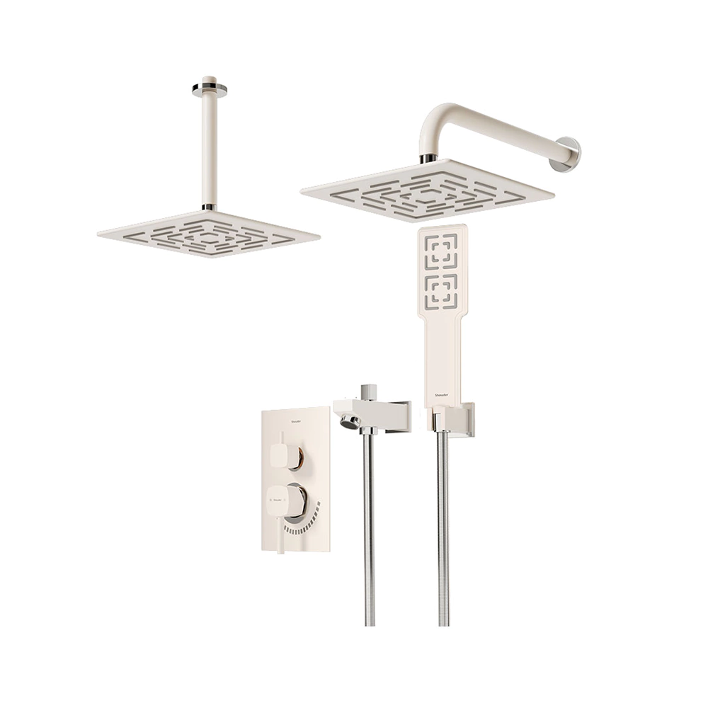 شیر حمام توکار شودر Shouder مدل رومر BRASS - تیپ چهار - تصویر 3