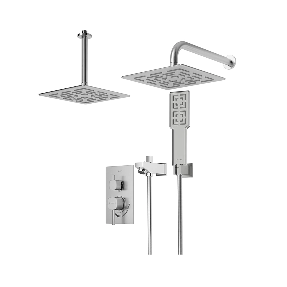 شیر حمام توکار شودر Shouder مدل رومر BRASS - تیپ چهار - تصویر 6