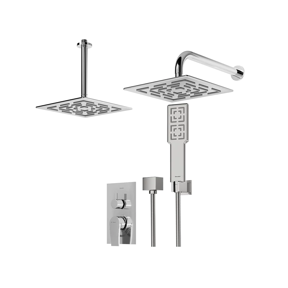 شیر حمام توکار شودر Shouder مدل رومر پلاس BRASS – تیپ سه