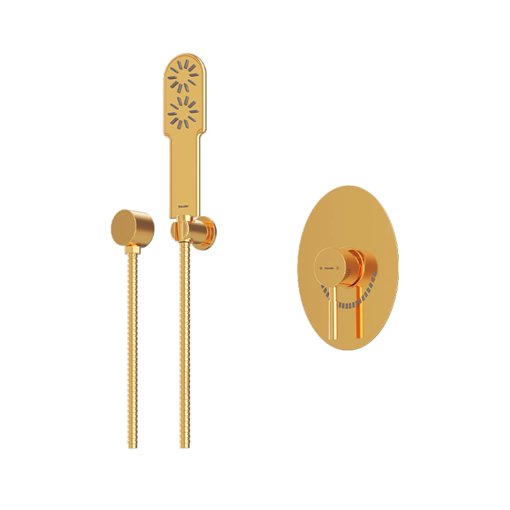 شیر حمام توکار شودر Shouder مدل روگن BRASS - تیپ دو-طلایی