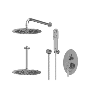 شیر حمام توکار شودر Shouder مدل روگن BRASS - تیپ سه