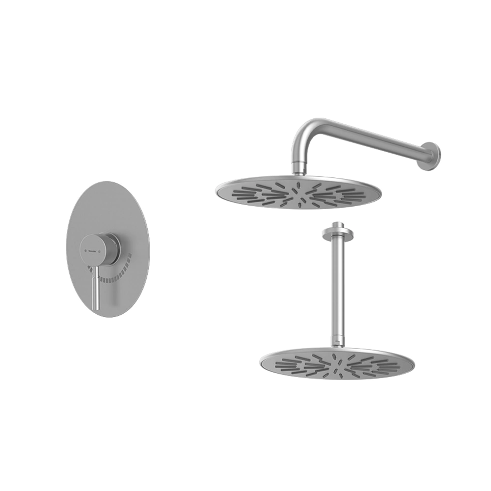 شیر حمام توکار شودر Shouder مدل روگن BRASS - تیپ یک.کروم مات